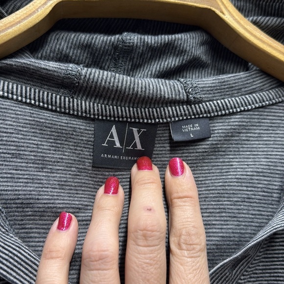 AX Armani Exchange Short Sleeve Hooded Shirt size large - Picture 6 of 8